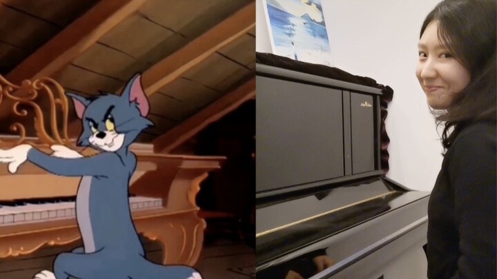 Tom và Jerry: Chơi đàn piano với giáo viên Tom~