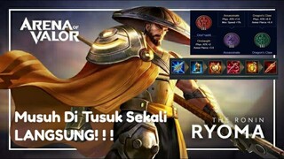 AOV RANKED RYOMA .. SEKALI TUSUK. LANGSUNG!! AOV(ARENA OF VALOR)