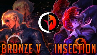 Bronze V vs iNSECTiON | 1v1 Gusion vs Chou | So CLOSE MATCH?! | Epic Battle Ever!🔥| NoDefItem| MLBB