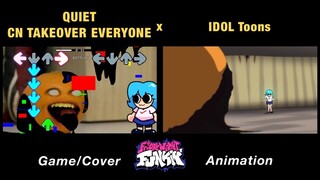 Corrupted “QUIET” But Everyone Sings It (CN TAKEOVER) | Come Learn With Pibby x FNF Animation x GAME