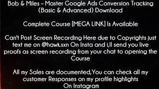 Bob & Miles Course Master Google Ads Conversion Tracking (Basic & Advanced) Download