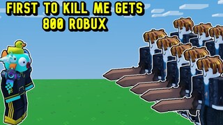 First To Kill Me Gets *800 ROBUX* - Roblox Bedwars