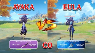 Ayaka vs Eula!! Who is the best? Gameplay COMPARISON!!!