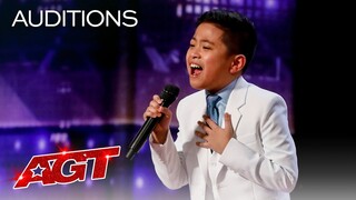 10-Year-Old Peter Rosalita SHOCKS The Judges With "All By Myself" - America's Got Talent 2021