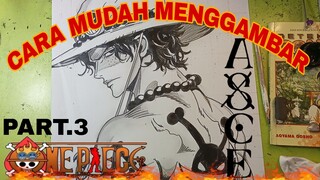 cara mudah menggambar anime tinggal sat set aja, mudahkan ACE PART.3