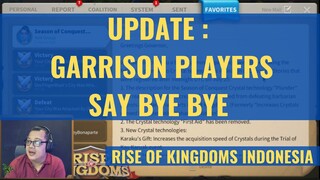 BYE BYE GARRISON PLAYERS [ RISE OF KINGDOMS INDONESIA ]