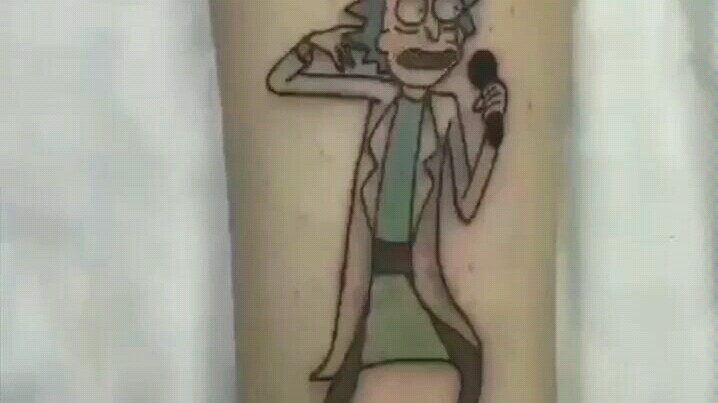 Rick Morty gets a tattoo! Applause to the egg-taker! ! ! !