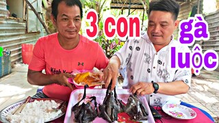 Ba con gà luộc mà ăn không đủ no luôn.Nhớ ủng hộ gà ủ muối và dừa sáp nhe bà con !