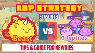 Season 18 Axie Infinity ABP vs 3 Reptiles | ABP Gameplay & Strategy Full Guide for Beginner