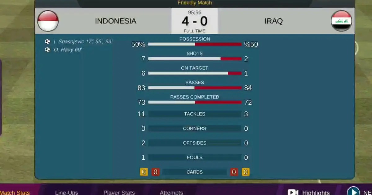 Live indonesia vs irak