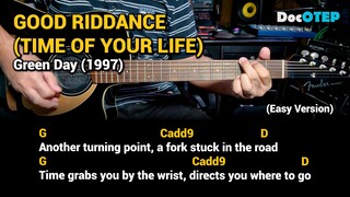 Good Riddance (Time Of Your Life) - Green Day (1997) Easy Guitar Chords Tutorial with Lyrics