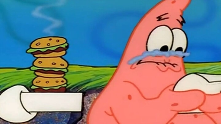 Patrick yang selama ini tidak berperasaan, kehilangan Spongebob dan menangis tersedu-sedu