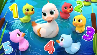 5 Little Ducks (Learn Colors Song) | Lalafun Nursery Rhymes & Kids Songs