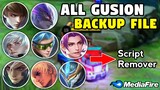 Gusion Backup File For All Skin | Removed All Gusion Script (ft. HeadIcon, ShareBG & Effects) | MLBB