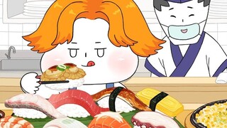 【foomuk动画】满分大满贯！那就要去寿司店大大大大吃一顿庆祝！