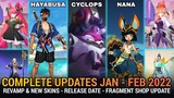 HAYABUSA & KAGURA REVAMP SKIN - NANA NEW SKIN - MORE UPDATES | Mobile Legends #WhatsNEXT ep.148