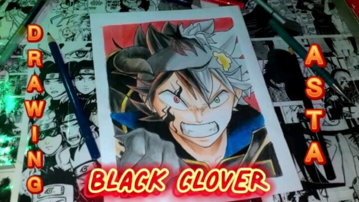 Black Clover- Drawing Asta by @miineki