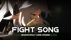 Genshin Impact Anime Opening【Fight Song - Eve】| Chainsaw Man Ed 12