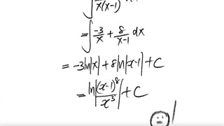 2 ways: integral (3+5x)/(x(x-1)) dx