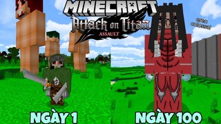 TÓM TẮT 100 NGÀY SINH TỒN MINECRAFT ATTACK ON TITAN