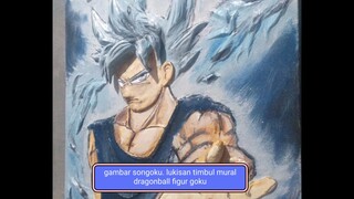 gambar songgoku lukisan tigadimensi anime miniatur songgoku draggonball