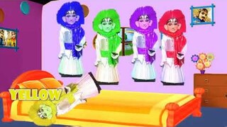 5 little Monkeys Jumping on the bed Nursery Rhyme Songs | Learn Colors with Ondel Ondel