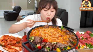 냉장고털이 하기 좋은 메뉴?! 손말이고기와 장칼국수를 한번에 먹방 ! | 강원도 맛집 흉내내기, 금치 김치 Mukbang