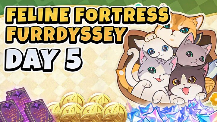 Feline Fortress Furrdyssey  Day 5 | Fantastic Feline Forbidding Fortress | Genshin Impact Event