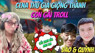 [Free Fire]  CENA Thử Dùng Phần Mềm Chỉnh Giọng Tán Tỉnh Anh Quỳnh Tạ Ế Lâu Năm Và Cái Kết..🤣