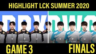 DRX vs DWG Highlight Ván 3 Chung Kết LCK Mùa Hè 2020 | DragonX vs Damwon