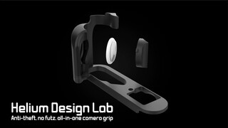 Helium Design Lab's Patent-Pending, Anti-Theft, All-in-One Camera Grip for Leica and Fujifilm