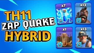 NEW TH11 ZAP HYBRID STRATS | EASY 3 STAR ANY TH11 BASES | CLASH OF CLAN