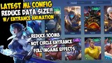 How to Reduce ML Storage | ML Config Reduce Data (Not Circle Entrance Animation) - Mobile Legends