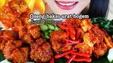 OSENG BAKSO URAT BOGEM, SAMBEL UDANG, LALAP PETE MENTAH | EATING SOUNDS