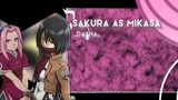 Naruto react to Sakura as Mikasa (🇺🇸) Past 1/1 Gacha club