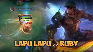 LAPU LAPU BETTER THAN RUBY !! - Mobile Legends