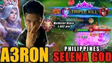 A3RON Selena God Gameplay | Mobile legends Bang Bang