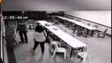 Real evil spirit attack woman in a hotel dining room in Malaysia.