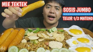 MAKANAN SEBELUM TIDUR!! MIE TEKTEK SOSIS JUMBO DAN TELOR SETENGAH MATENG