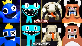 ROBLOX Rainbow Friends Chapter 3 ALL JUMPSCARES vs MINECRAFT