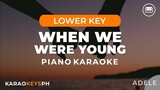 When We Were Young - Adele (Lower Key - Piano Karaoke)