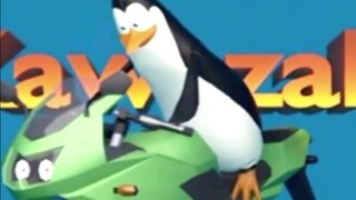 los pingüinos la van a Madagascar kawazaki cago krico estriper