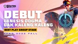 AKSI GGWP Debut GENESIS DOGMA di Group Stage FFSG 2022 Fall