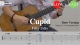 Cupid - Fifty Fifty | Fingerstyle Guitar TAB (+ Slow & Easy)