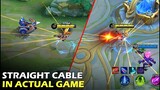 STRAIGHT CABLE IN ACTUAL GAME MONTAGE | SUPER AGGRESSIVE CABLES | MLBB