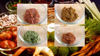 รวมสูตรพริกแกง Thai curry paste พริกแกงแดง เขียว ส้ม คั่วกลิ้ง