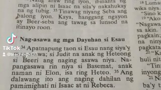 Pang Araw Araw na Talata.                                   Genesis 26:34-35