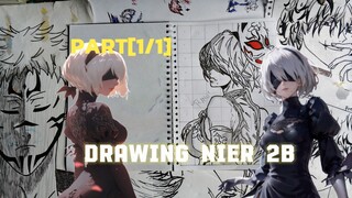 DRAWING NIER 2B🥶 DARI ANIME Nier: Automata Ver1.1a PART[1/1]BNW