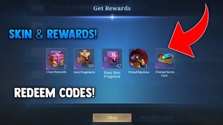 CLAIMING REDEEM CODES SKIN AND REWARDS! LEGIT CODES! FREE SKIN & REWARDS! | MOBILE LEGENDS 2022