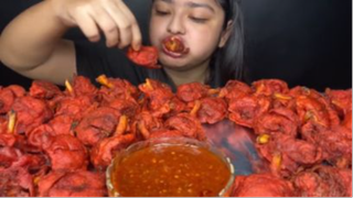 50 THỬ THÁCH ĂN GÀ LOLLIPOP #mukbang #asmr